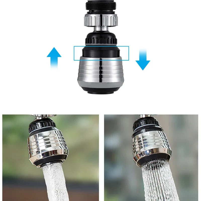 360° Rotatable Faucet Extender – 2-Mode Water Saving Aerator
