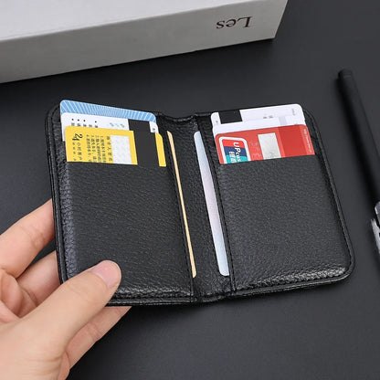 Slim Card Wallet PU Leather Mini Credit Card Holder