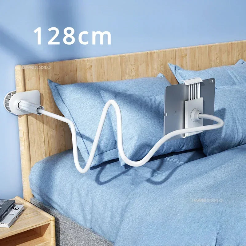 128cm Flexible Phone Holder Stand – 360° Bedside Headrest Lazy Bracket