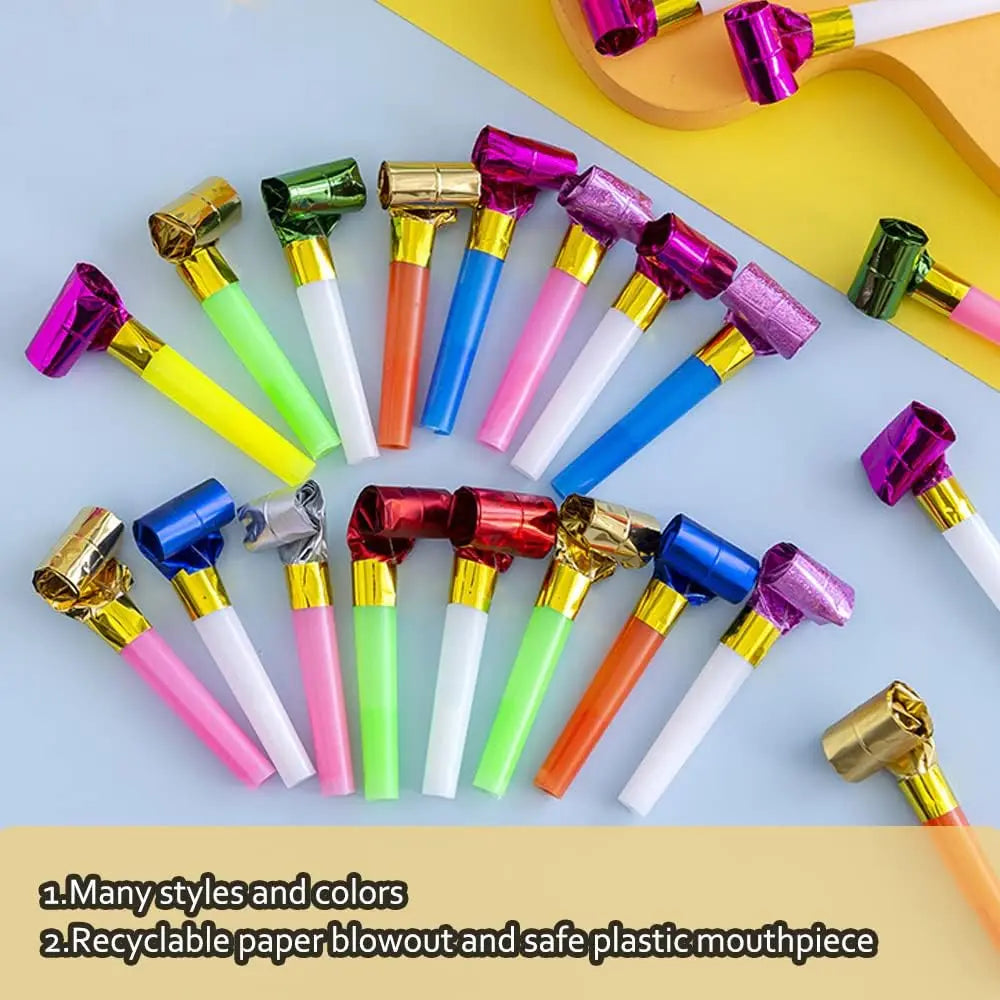 Party Blowouts 20Pcs Colorful Kids Party Noisemakers Set