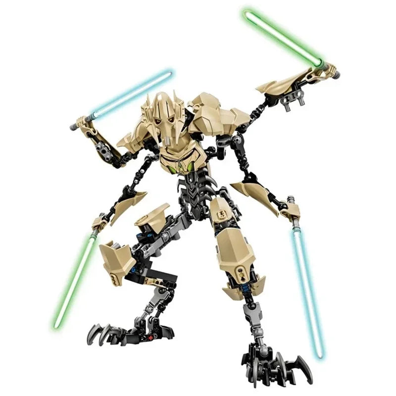 32cm General Grievous PVC Action Figure with Lightsaber Hilts