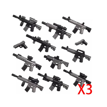 Military Soldier Building Blocks Mini Figure Set with Accessories