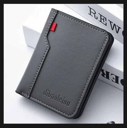 Men's Credit Card Wallet Ultra Thin PU Leather Mini Wallet