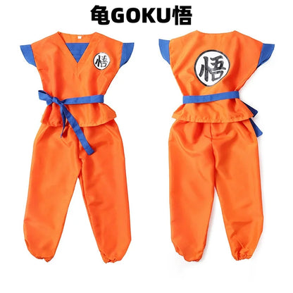 Kids Roku Cosplay Costume Saiyan Anime Outfit Set