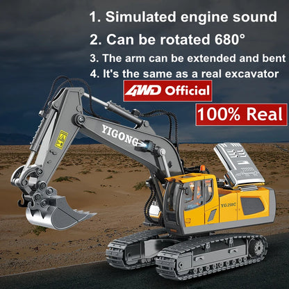 4WD RC Excavator Dump Truck Bulldozer 1:20 Remote Control Toy