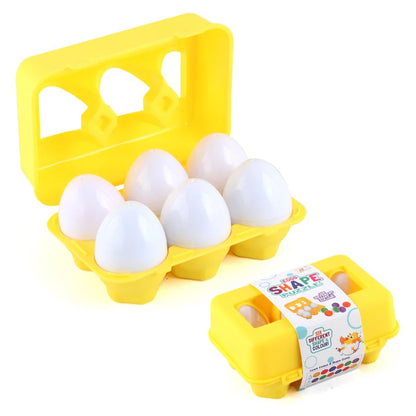 12-Piece Montessori Matching Eggs – Color & Shape Sorter
