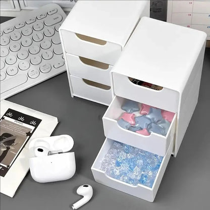 Desktop Organizer With Drawers, 3-Tier Storage