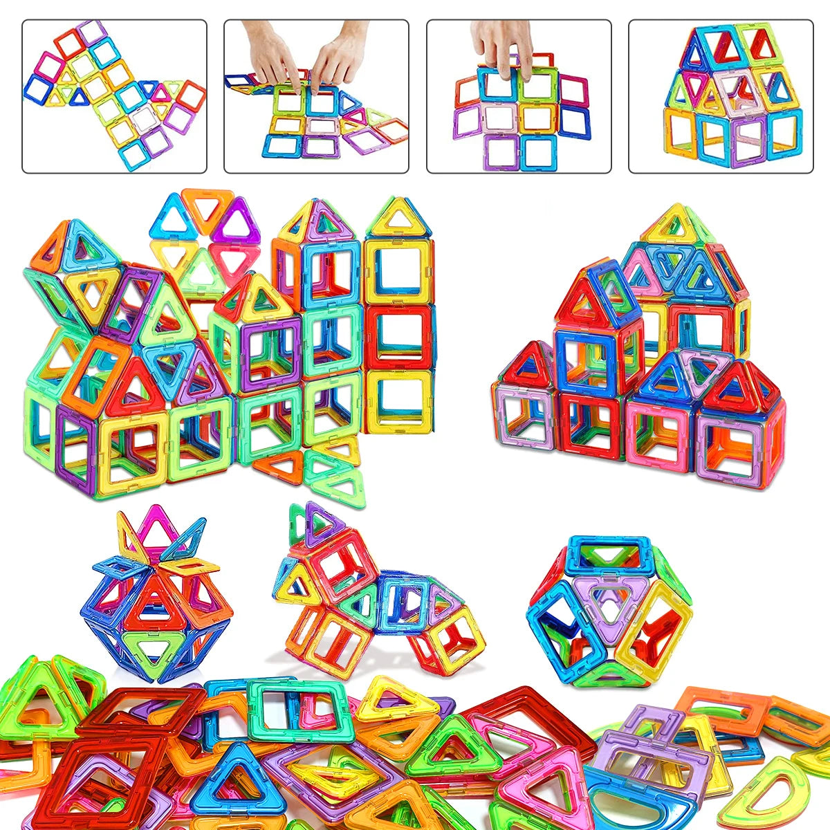 Magnetic Building Blocks STEM Educational Construction Toys