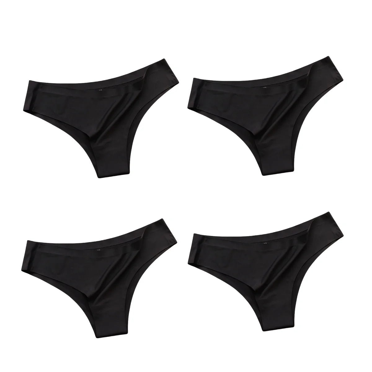 Seamless Brazilian Panties 4PCS Ice Silk Low Rise Briefs