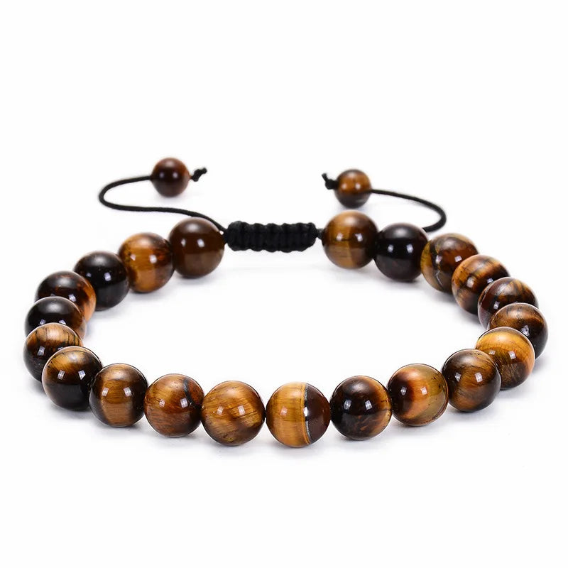Tiger Eye Bracelet – Handmade Lava Rock Beaded Bracelet