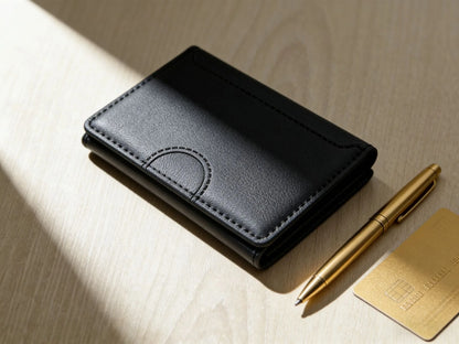 Mag Safe Card Holder PU Leather Magnetic Trifold Wallet
