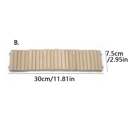 Hamster Wooden Bridge Bendable Climbing Habitat Accessory