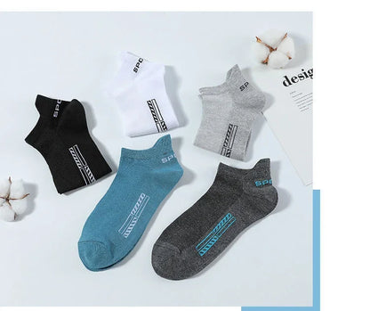 Men's Ankle Socks Breathable Cotton Sports Socks 5 Pairs