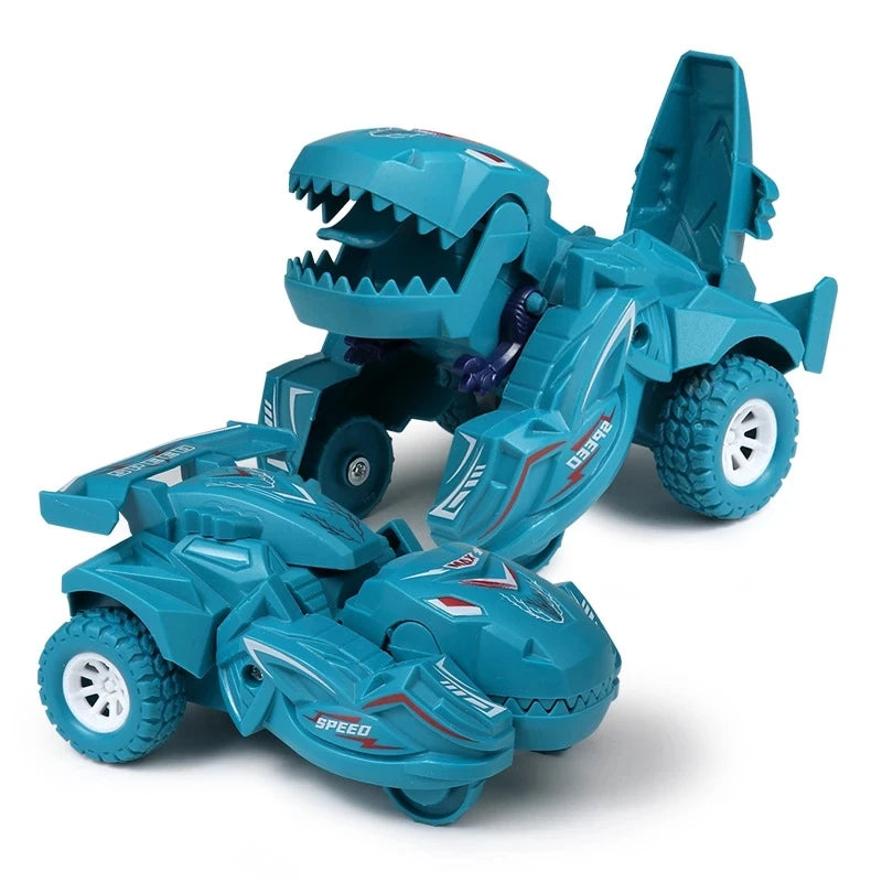 2-in-1 Dinosaur Transforming Car Toy for Kids