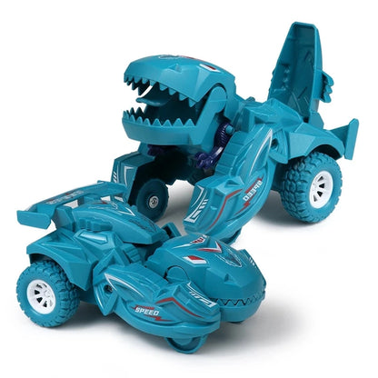 2-in-1 Dinosaur Transforming Car Toy for Kids
