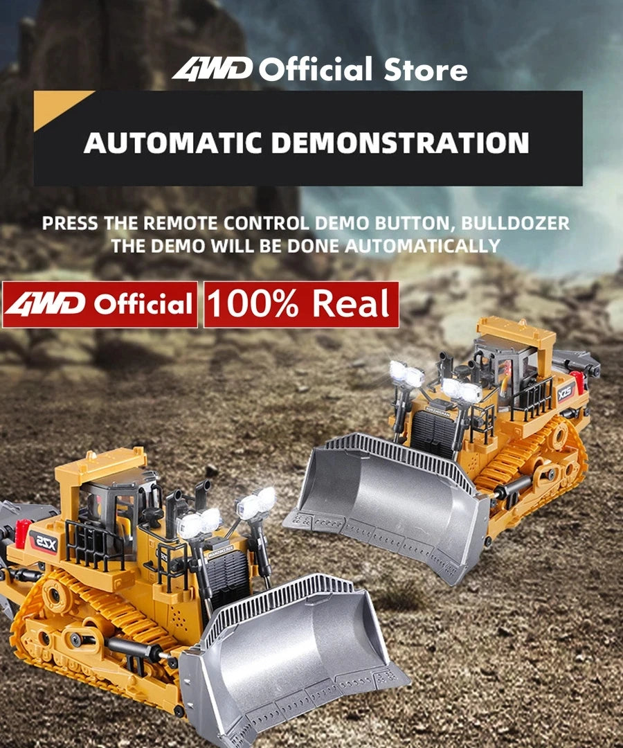 4WD RC Excavator Dump Truck Bulldozer 1:20 Remote Control Toy