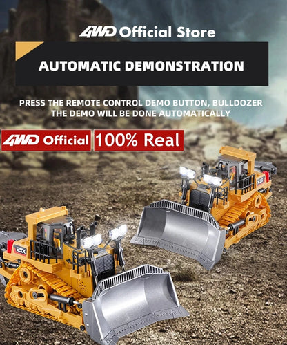 4WD RC Excavator Dump Truck Bulldozer 1:20 Remote Control Toy