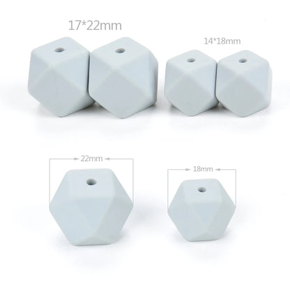 Silicone Hexagon Beads 10pcs Food Grade DIY Jewelry Making