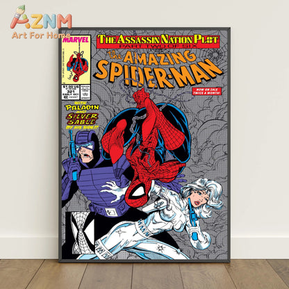 Spider-Man Comic Book Poster Peter Parker Canvas Print