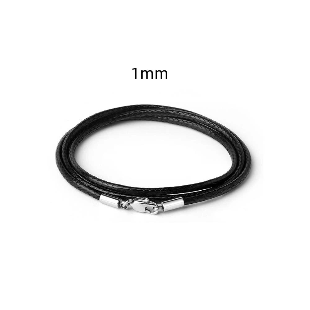 Leather Rope Necklace with Stainless Steel Clasp for Pendants