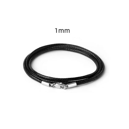 Leather Rope Necklace with Stainless Steel Clasp for Pendants