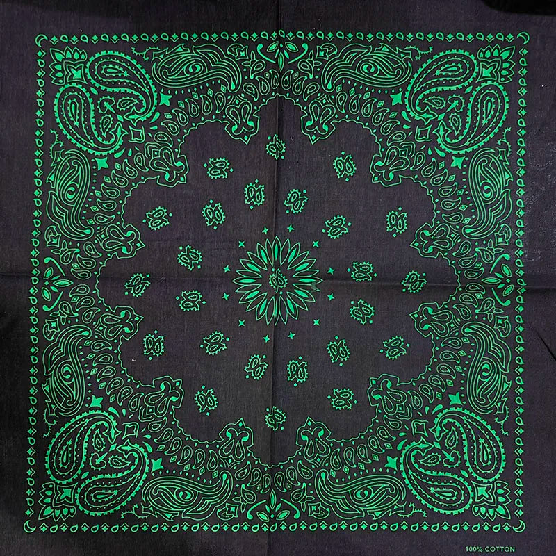 Paisley Bandana 100% Cotton Square Head Scarf 55cm