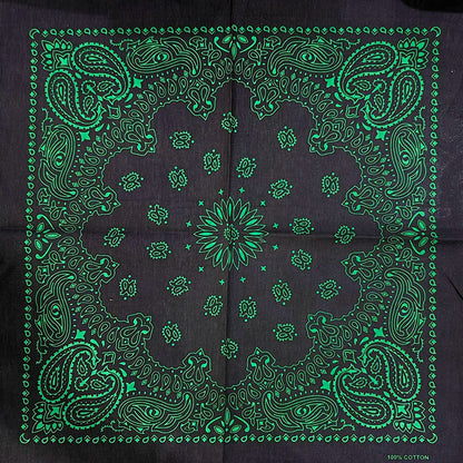 Paisley Bandana 100% Cotton Square Head Scarf 55cm