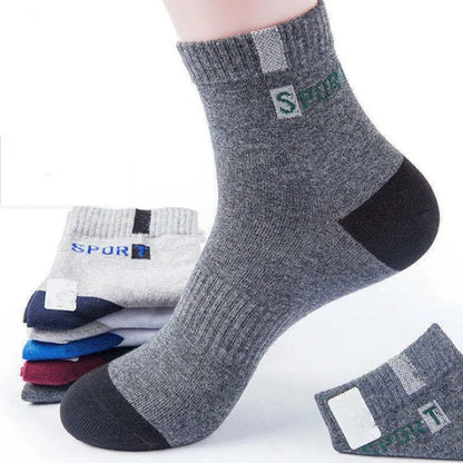 Men's Bamboo Fiber Socks Breathable Crew Sports Socks