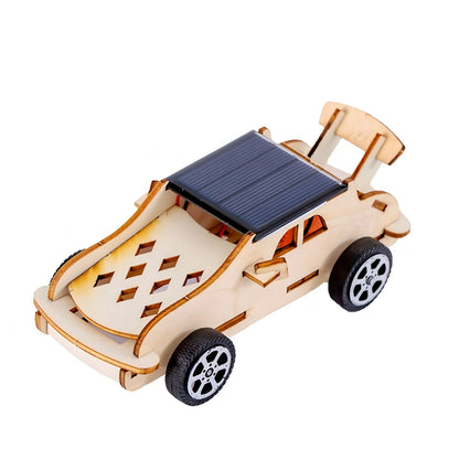 Solar Car STEM Kit – DIY Wooden Educational Model