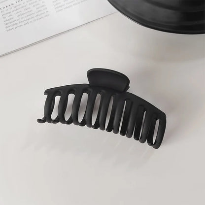 Black Geometric Hair Claw Clip for Women Long Hair