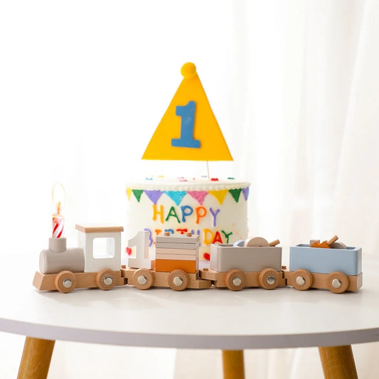 Wooden Montessori Train Toy for Kids