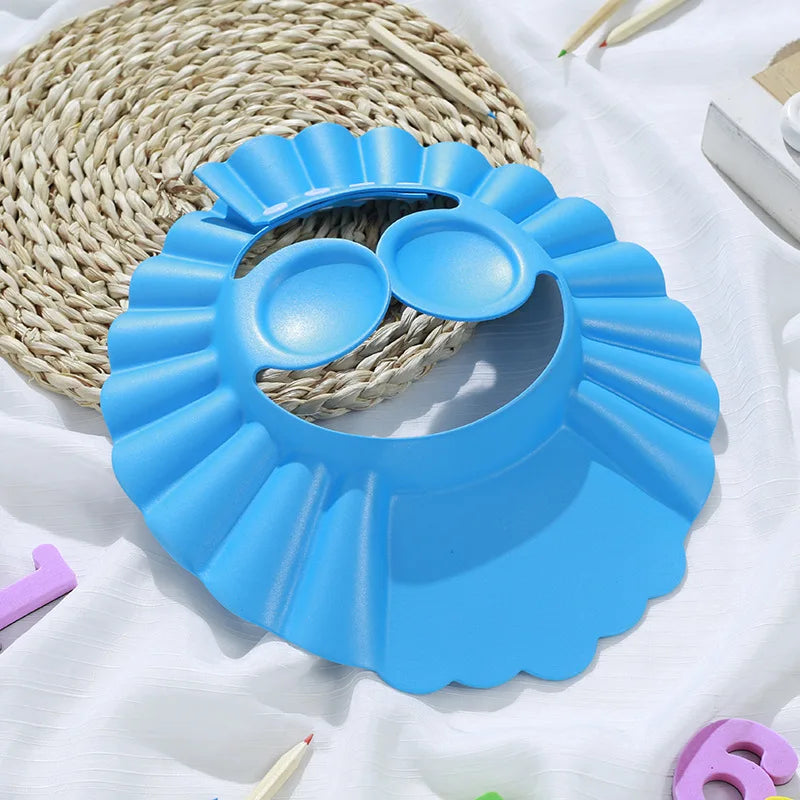 Baby Shower Cap Adjustable Hair Wash Hat for Kids Bath Time
