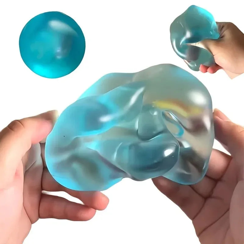 Blue Maltose Squishy Toy – Transparent Slow-Rebound Stress Relief Fidget