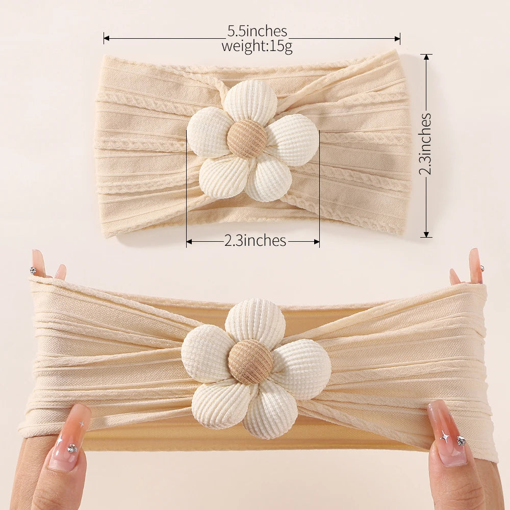 Baby Flower Headband Soft Nylon Newborn Hairband