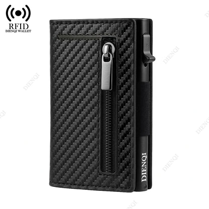 RFID Blocking Wallet Pop Up Aluminum Card Holder for Men