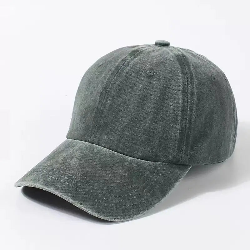Washed Cotton Baseball Cap Adjustable Unisex Dad Hat