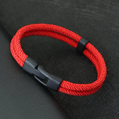 Men's Rope Bracelet – Double Layer Stackable Wristband