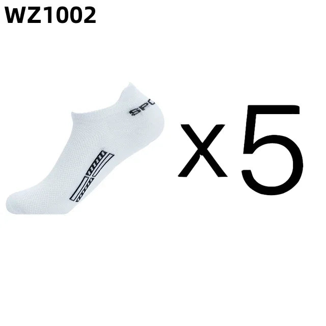 Men's Ankle Socks Breathable Cotton Sports Socks 5 Pairs