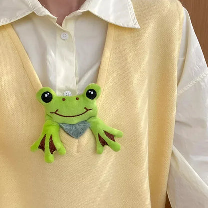 Frog Plush Hair Scrunchie Cute Elastic Ponytail Hair Band