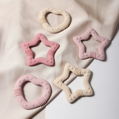 Heart Silicone Teether Food Grade Baby Teething Toy