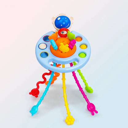 Pull String Sensory Toy Silicone Montessori Baby Teether