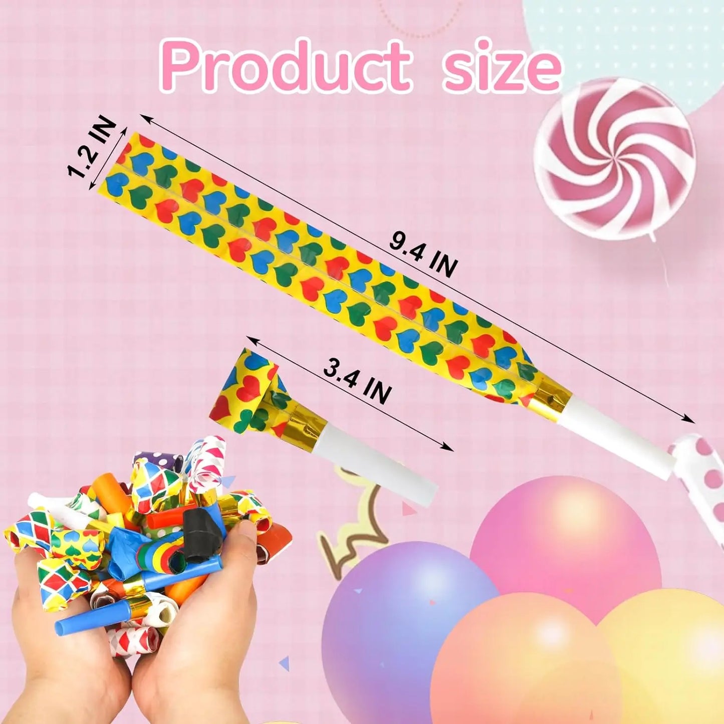 Party Blowouts 20Pcs Colorful Kids Party Noisemakers Set