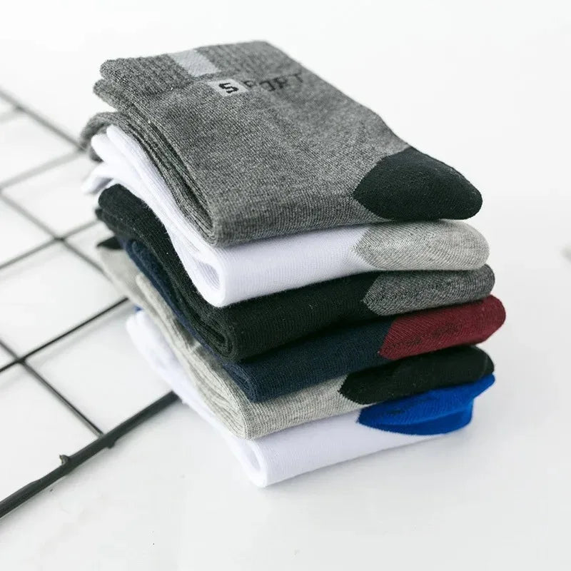 Men's Bamboo Fiber Socks Breathable Crew Sports Socks