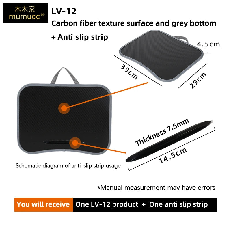 Laptop Lap Desk Portable Wooden Desk with Cushion