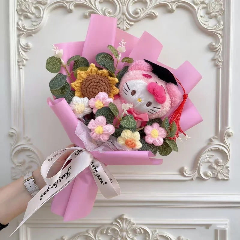 Cartoon Graduation Plush Bouquet Soft Stuffed Doll Gift