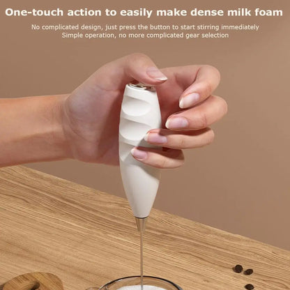 Electric Milk Frother Handheld Battery Powered Coffee Whisk