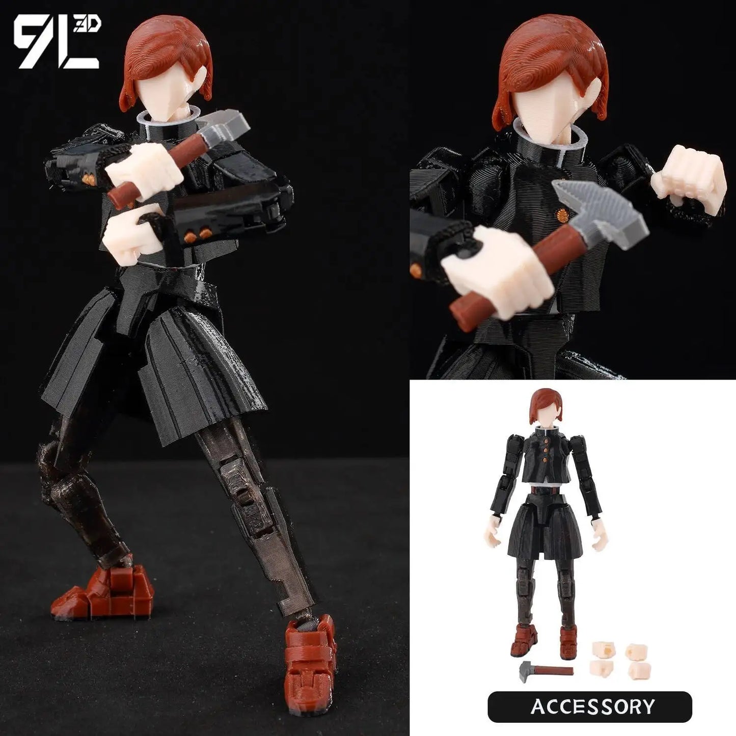 Poseable Anime Figure 3D Multi-Jointed Action Model Toy