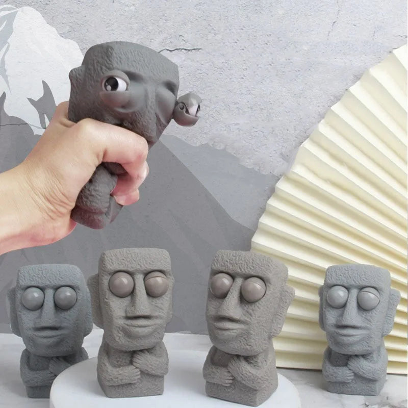 Moai Squishy Toy – Slow Rising Stress Relief Squeeze Toy