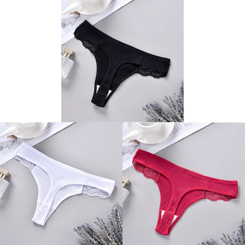 Cotton G String Panties 3PCS Women's Antibacterial Thongs