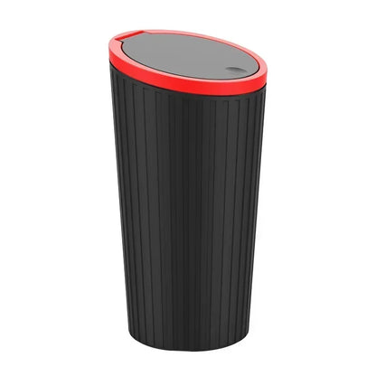 Car Trash Bin – Mini Auto Garbage Can with Lid & Storage Organizer